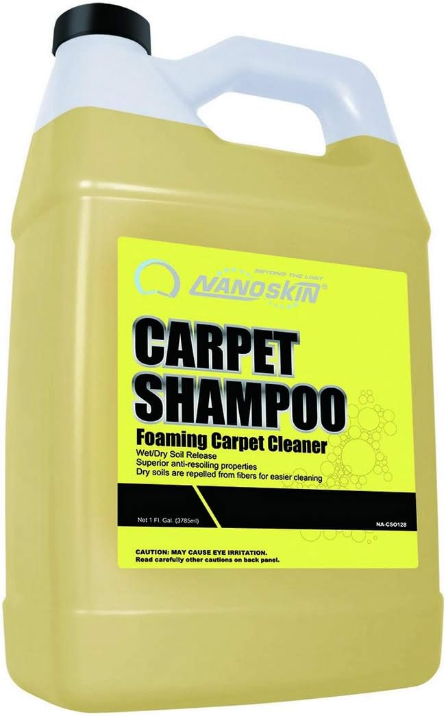 Nanoskin CARPET SHAMPOO Concentrated Foaming Carpet Cleaner 1 gallon - Dilutable Up to 19:1, Wet/Dry Soil Release, Anti-Resoiling, Pet Stain Remover, Safe for Stain Resist Carpet, Home&Commercial Use