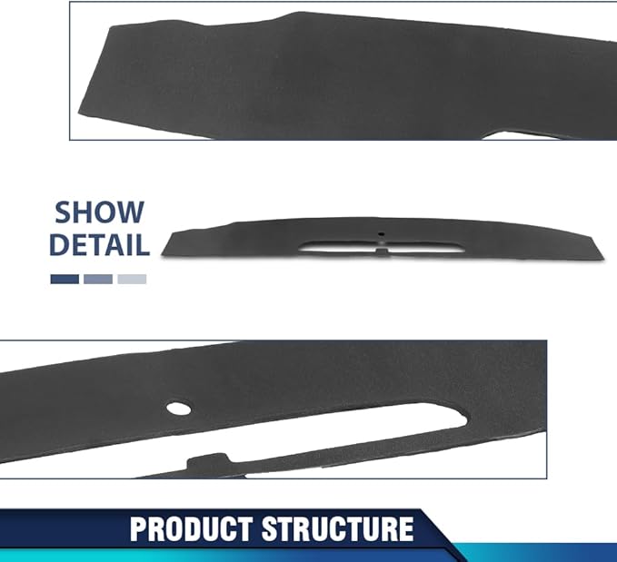 PIT66 Dash Cover Dashboard Panel Compatible with Cadillac Escalade ESV 2007-2014 Fit Cadillac Escalade EXT and Hybrid 2007-2013 Black Instrument Panel