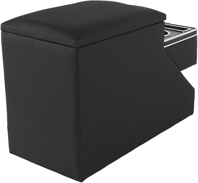 Universal Center Console Between Seat for Minivans, SUVs, Middle Van Console Floor Console Organizer Storage Box (with Locking Design)