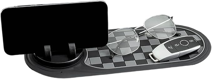 Anti-Slip Mat for Car Dashboard - Organizer Pad and Smartphone Stand for Car, Truck, Vehicle Interior, Navigation Devices, Electronics, Keys, Sunglasses, and Small Accessories Storage