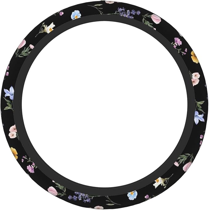 Wildflower Vintage Flower Car Steering Wheel Cover