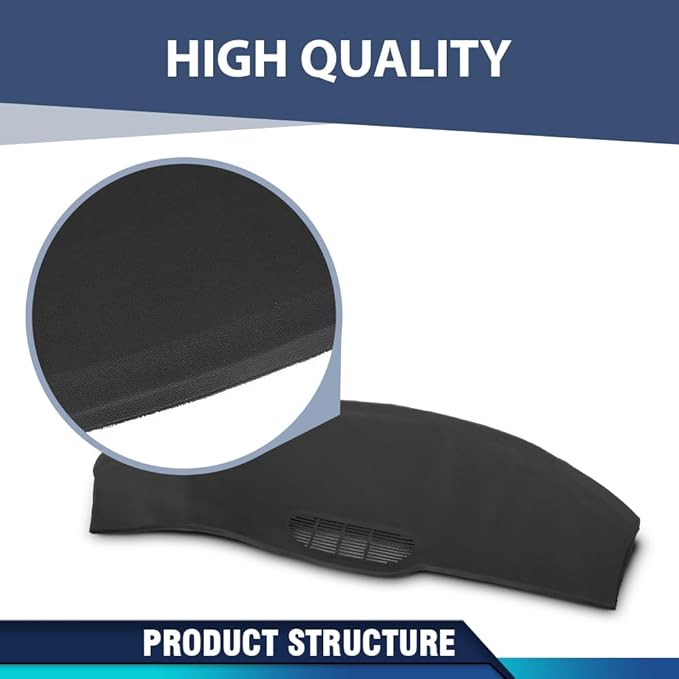 PIT66 Dash Cover Cap Compatible with Chevy Camaro Pontiac Firebird 2000 2001 2002 Dashboard Bezel Black Instrument Panel