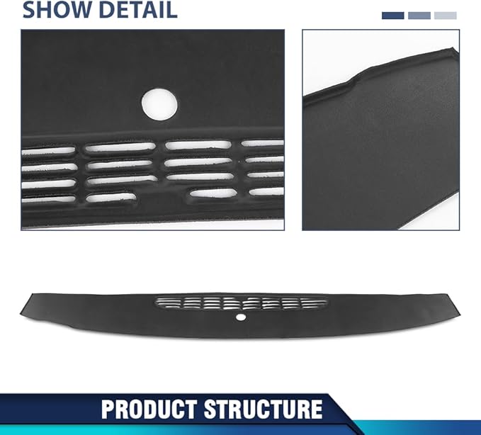 PIT66 Dash Panel Defrost Vent, Compatible with Chevy Tahoe Avalanche Suburban & GMC Yukon/XL/Denal & Cadillac Escalade 2007-2014/ Silverado Sierra 2007-2013 Dashboard Instrument Black