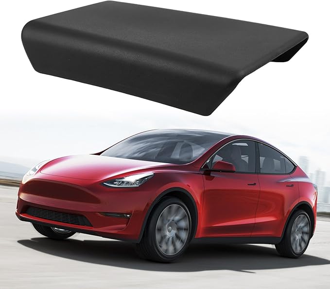 Armrest Cover for Tesla Model Y 2025 and Model 3 2024, TPE Soft Shell Console Protection Box with Comfortable Texture, Black