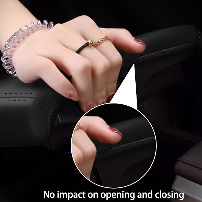 Armrest for 2019 2020 2021 2022 2023 2024 2025 Mazda 3 Arm Rest Cover for Car Mazda 3 Hatchback/Sedan Waterproof Leather Center Console Cover (Black)