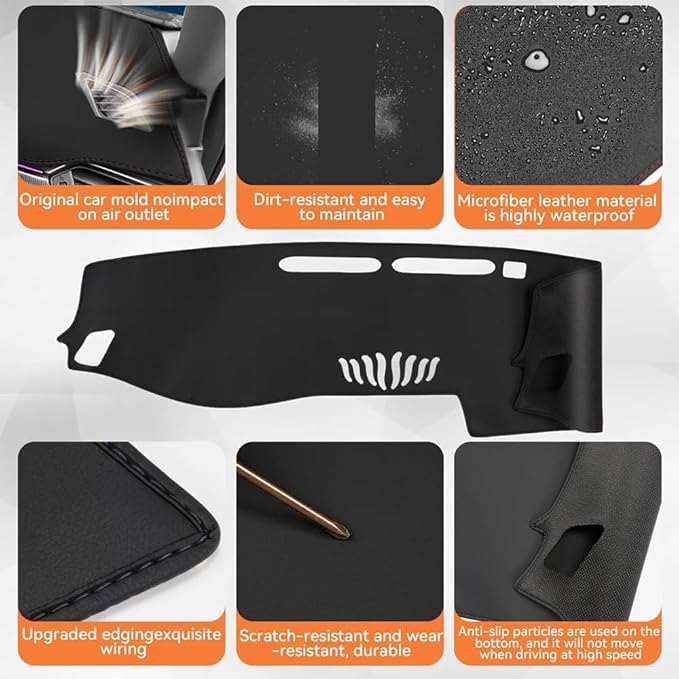 Automotive Dashboard Cover Compatible with KIA K5 2021 2022 2023 2024 2025,Leather Material Dashboard mat,Automotive Interior Accessories