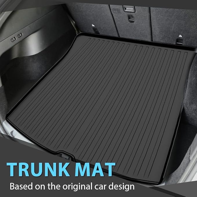 Floor Mats Compatible with Tesla Model Y 2020-2024 5 seat (Not for 7 Seat) TPE 6PCS Cargo Liners All Weather Automotive Liners Accessories