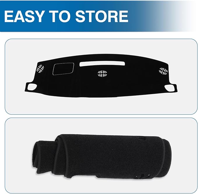 KUST Car Dash Cover for Chevrolet Suburban/GMC Yukon/Chevy Tahoe(Not for GMC Yukon Denali) 2021 2022 2023 Polyester Dashboard Cover Non-Slip Dashboard Cover Dash Mat Sunshade No Glare Black