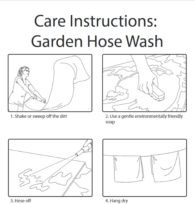 Ottomanson 5' x 6'6" Mud Mat Area Rug Scraper Carpet - Non-Slip, Dirt Trapping for Indoor & Outdoor Use - Ideal for Entryway, Garage, Kitchen, Patio & High-Traffic Areas, Gray