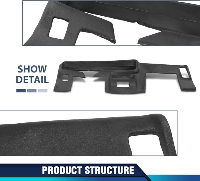 PIT66 Dash Cover Dashboard Panel Compatible with Pontiac Firebird Trans Am 1970 1971 1972 1973 1974 1975 1976 1977 1978 1979 1980 1981 Black