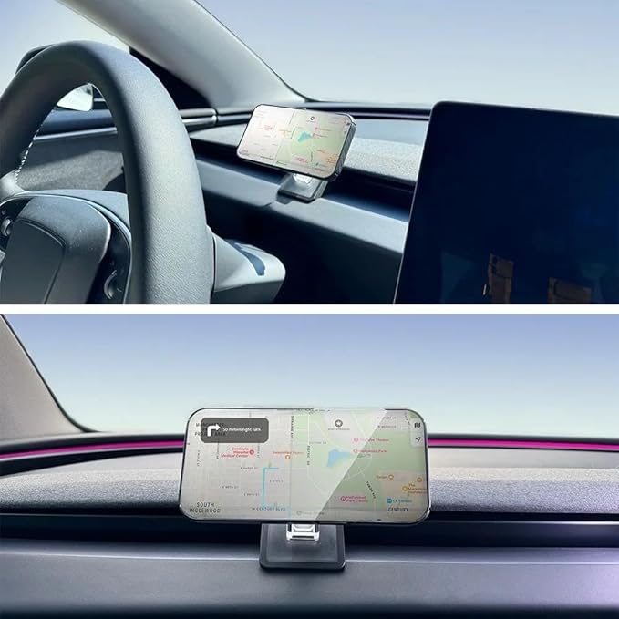 Tesla Phone Mount for 2024-2026 Models - Advanced Magnetic Holder Compatible with Model 3/Y/X/S & Juniper