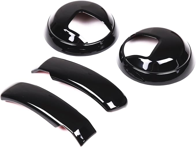 4PCS Inner Door Handles Cover Trim Compatible with Fiat 500/500 Abarth 2010-2024 Car Inner Door Handles Cover Protector Trim ABS Interior Decorative Cover Trim Sticker (Glossy Black)