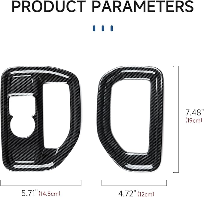 Car ABS Carbon Fiber Dashboard Side Air Vent AC Outlet Interior Trim Decal Cover for 2019-2025 Chevy Silverado | for 2019-2021 GMC Sierra 1500 2500 3500 HD Accessories (Style A)