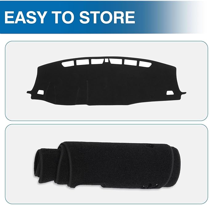 KUST Car Dash Cover for Honda Pilot 2016-2022/Ridgeline 2017-2025/Passport 2019-2025 Polyester Dashboard Cover Non-Slip Dashboard Pad Carpet Dash Protector Interior Accessories for Passport Black