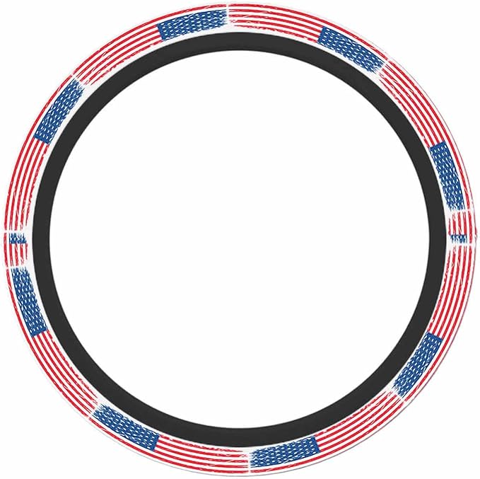 American Flag Elastic Steering Wheel Cover Brush Paint Texture Steering Wheel Cover Anti Slip Protective Case Universal Stretch Steering Protector