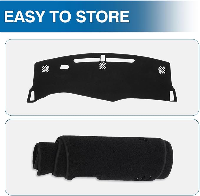 KUST Car Dash Cover for Chevrolet/Chevy Equinox 2025 2026 (Not fits for Equinox EV) Polyester Dashboard Cover Non-Slip Interior Accessories for Equinox Custom Fit Dash Mat No Glare Black