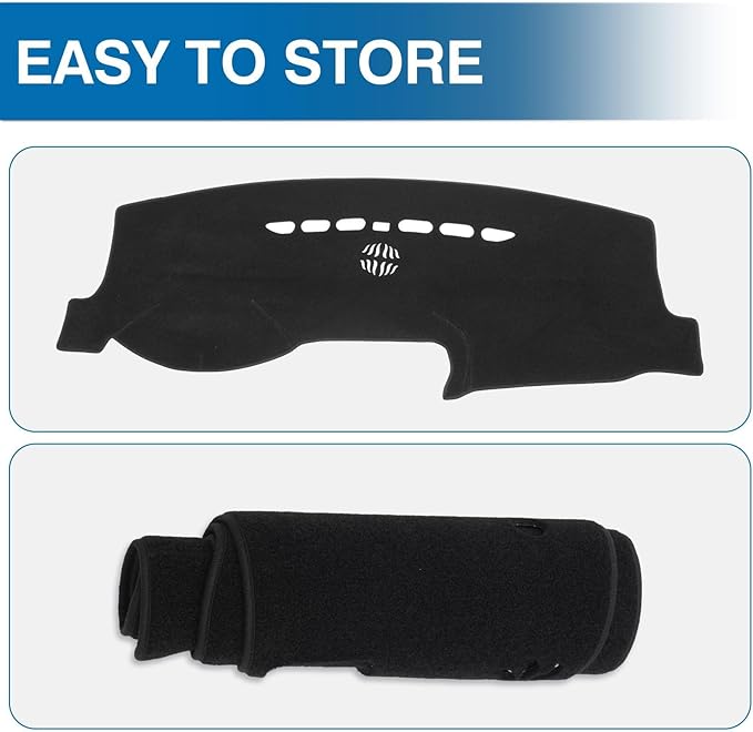 KUST Car Dash Cover for 2013-2020 Ford Fusion(S, SE, Titanium, Hybrid, Sport, Platinum, Energi) Non-Slip Dashboard Cover Interior for Ford Fusion Accessories Custom Fit Dash Mat Black