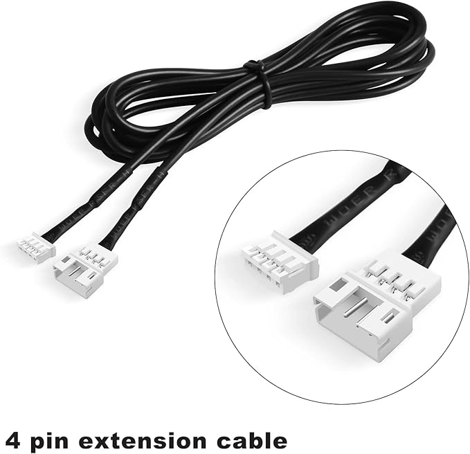 Acrylic Interior Car LED Strip Light Extension Wire 78.7inch, which fit for Dreamcolor&RGB Main Controller Connects and sub-Controller kit (not Including), Not fit dreamcolor 5 in 1(Single Controller)