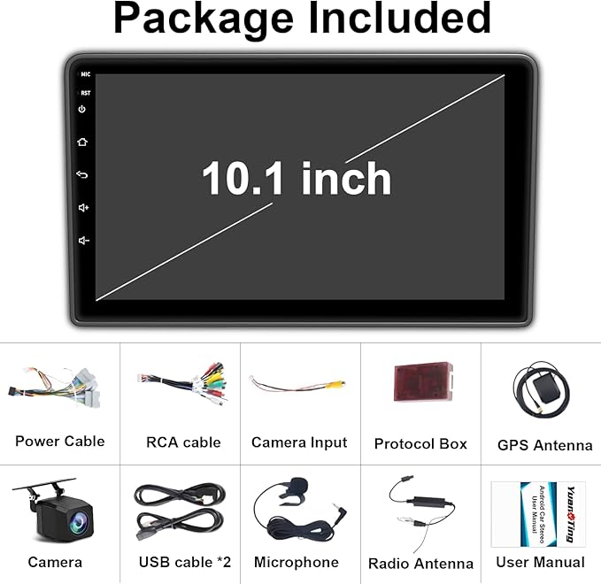 10.1 Inch Android 13 GPS Car Stereo Upgrade 4GB+64GB for Jeep Wrangler JK 2007-2018 Dodge Ram 1500 2500 2009 2010 2011 2012 Grand Cherokee with Wireless CarPlay Android Auto Bluetooth 5GWiFi SWC FM