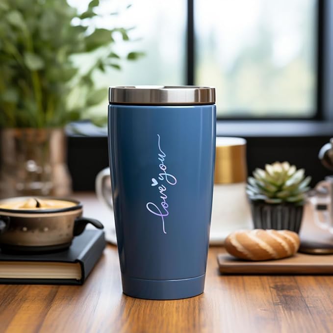 2 x Love You Car Mirror Decal, Holographic Car Decal, Rearview Mirror Decal, Love You Tumbler Sticker, Water Bottle Stickers, Vinyl Tumbler Decor