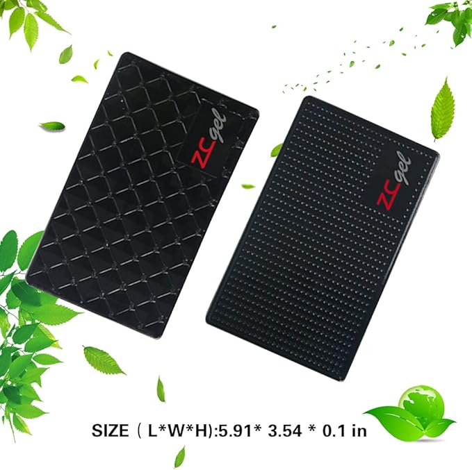 Sticky Dash Pad (4 Pack), Removable and Traceless Car Dashboard Mat with Heat Resistant, Sticky Non-Slip Dashboard Gel Pad for Cell Phone, Sunglasses, Keys, Coins and More (Size: 5.9" x 3.5")