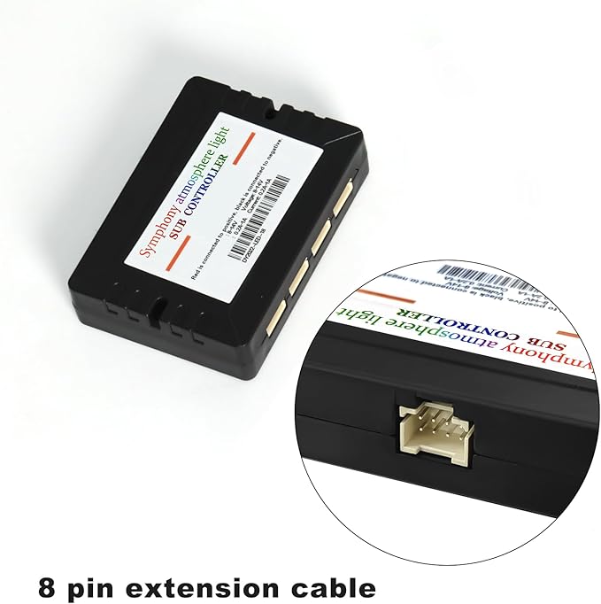 Dreamcolor Acrylic Interior Car LED Strip Light Sub-Control Module, which fit for Dreamcolor Main Controller Connects kit (not Including), Not fit dreamcolor 5 in 1(Single Controller)