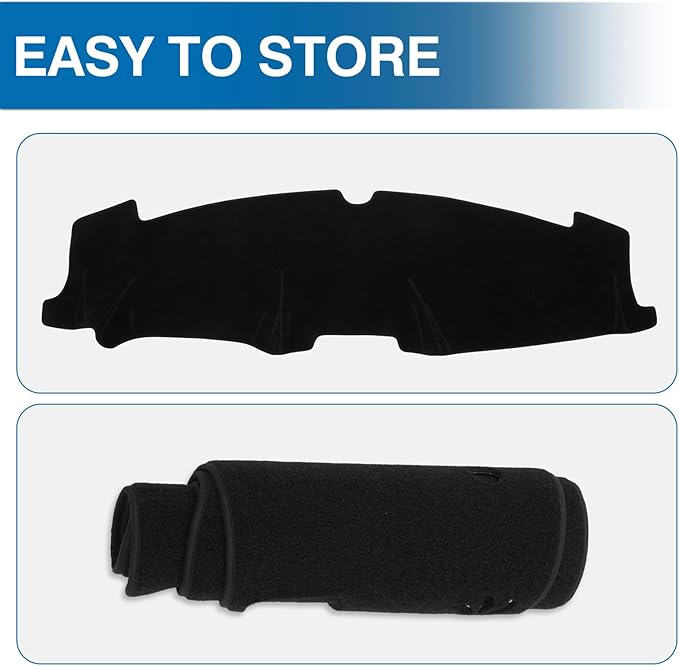 KUST Car Dash Cover Compatible with Ford Bronco Sport 2021-2024 (Only fit Bronco Sport) Dashboard Cover Polyester Non-Slip Interior Accessories for Bronco Sport Custom Fit Dash Mat No Glare Black