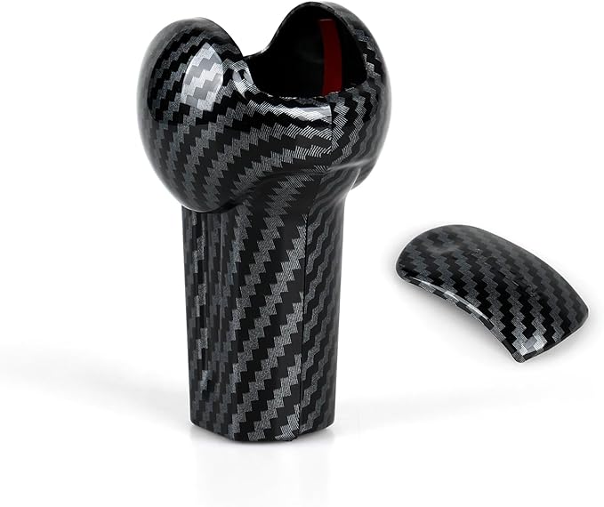 Youtaiche Car Auto Gear Shift Knob Cover Trim Decals for 2015 2016 2017 2018 2019 2020 2021 2022 2023 Ford Mustang Accessories ABS Carbon Fiber Interior Stickers (Not for GT350 GT500)