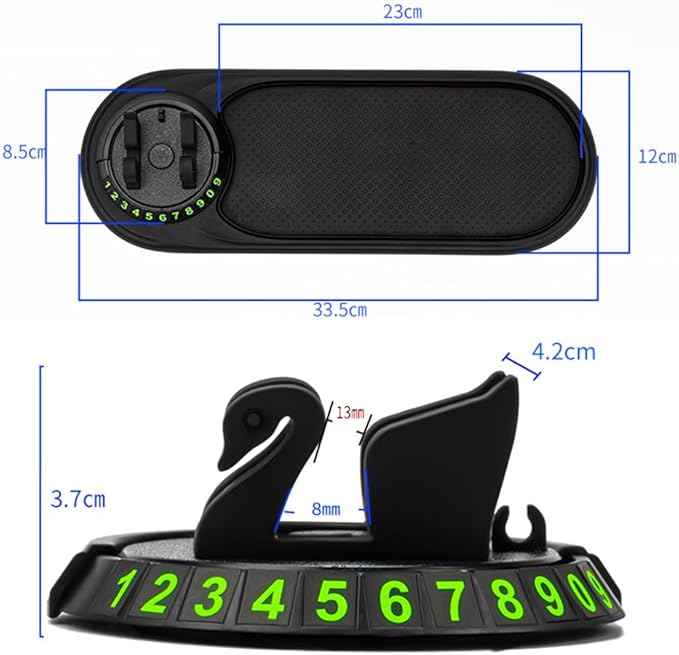 Tumecos Car Non-Slip Pad for Car Dashboard,Dashboard Mat for Car Dashboard Accessories,Dash Cell Phone Mount,Non-Slip Mat Can Hold Cell Phone, Keys, Sunglasses