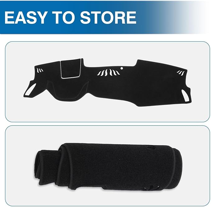 KUST Car Dash Cover for Hyundai Sonata 2020-2023 (Only fits for 8.0-inch Touch Screen Dashboard) Polyester Dashboard Cover Non-Slip Interior Accessories for Sonata Custom Fit Dash Mat No Glare Black