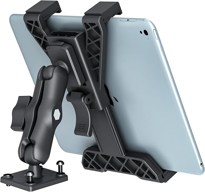 OHLPRO Tablet Holder for Truck, Heavy Duty Drill Base Tablet Car Mount for iPad, mini, Samsung Galaxy (7" - 11") for Dashboard, Desks, Tabletop, ipad Mount Great for Wall, Commercial Vehicles