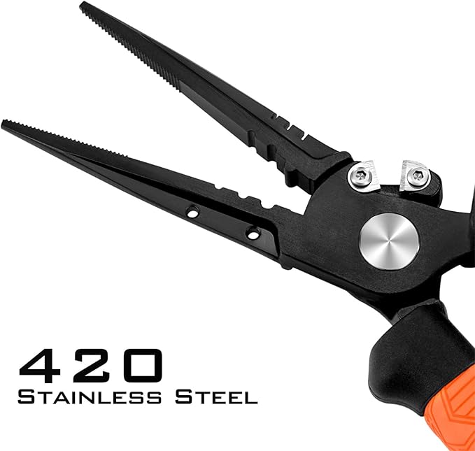 KastKing Speed Demon Pro Fishing Pliers, 420 Stainless Steel, Fishing Tools, Saltwater Resistant Fishing Gear, Tungsten Carbide Cutters, Corrosion Resistant Coating, SuperPolymer Grip Handles