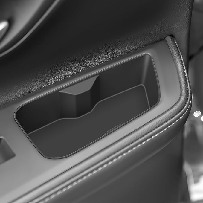 SKTU 2Pcs for 2024 2025 2026 Toyota Grand Highlander Door Side Storage Box Grand Highlander Door Handle Organizer 2024 2025 2026 Grand Highlander Accessories Phone Container Key Holder Tray (Rear)