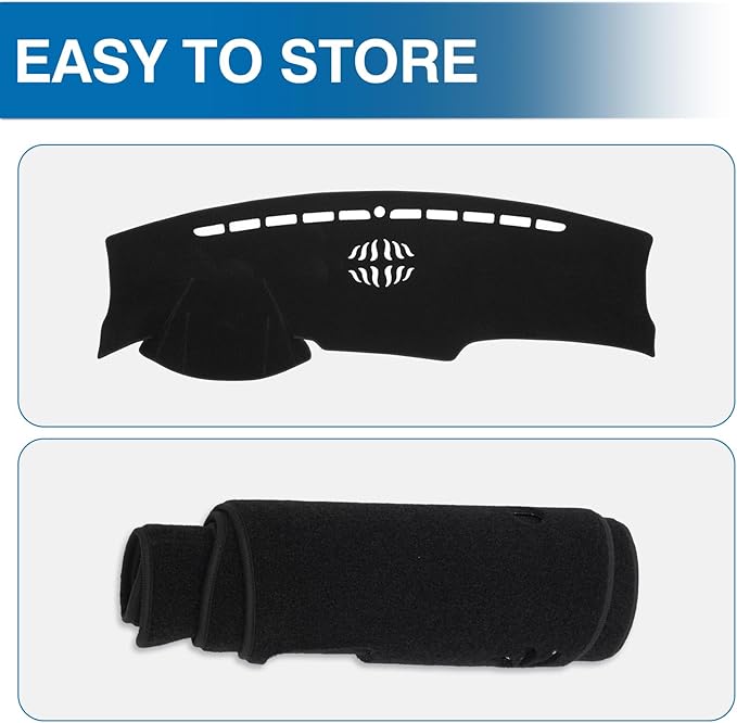 KUST Car Dash Cover for Hyundai Tucson 2022-2024 (ONLY FITS 4.2-inch Digital Instrument Cluster) (Not fits 10.25-inch Digital Instrument Cluster) Polyester Dashboard Cover Non-Slip Dash Mat Black