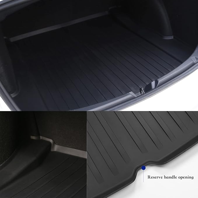 All Weather Cargo Liners for Tesla Model 3 Trunk Mats,Front and Rear Trunk Tray Mats Protector 2021 2022 2023 Accessories