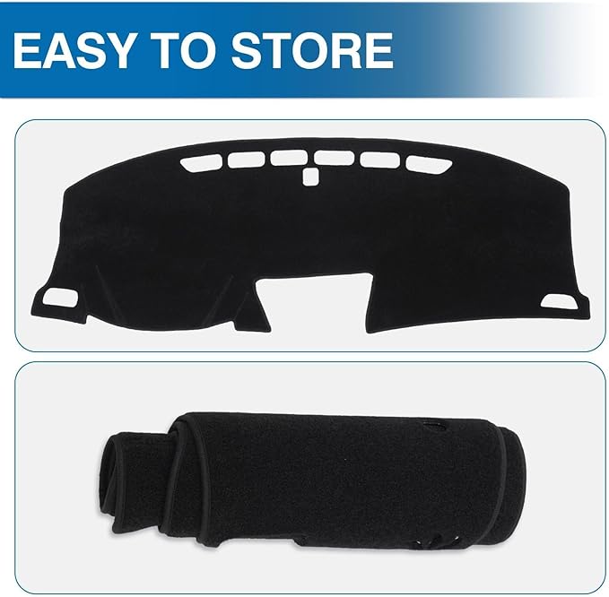 KUST Car Dash Cover for Honda CR-V CRV 2012-2015 2016 Polyester Non-Slip Dashboard Cover Center Console Dash Cover Interior Accessories for Honda CRV CR-V Custom Fit Dash Mat Sunshade No Glare Black