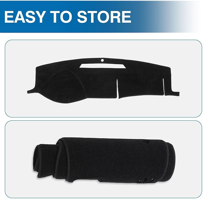 KUST Car Dash Cover for Chevy Chevrolet Impala 2006-2013/Impala Limited 2014-2016 Non-Slip Dashboard Cover Interior Accessories for Impala Custom Fit Dash Mat Sunshade No Glare Black