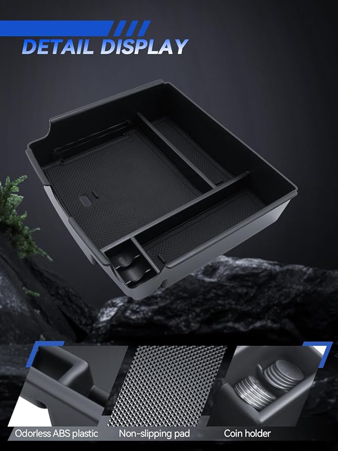 for Carnival Center Console Organizer 2025 2026 Kia Carnival (LX/LXS/EX/SX/SX Prestige) Accessories Armrest Tray Middle Storage Box Insert Container Durable ABS Plastic