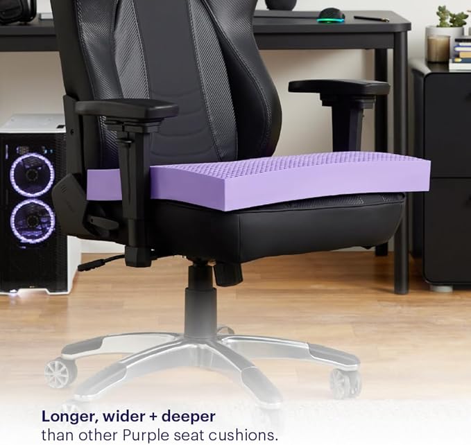 Purple Ultimate Seat Cushion | Pressure Reducing Grid Designed for Ultimate Comfort | Designed for Gaming | Made in The USA