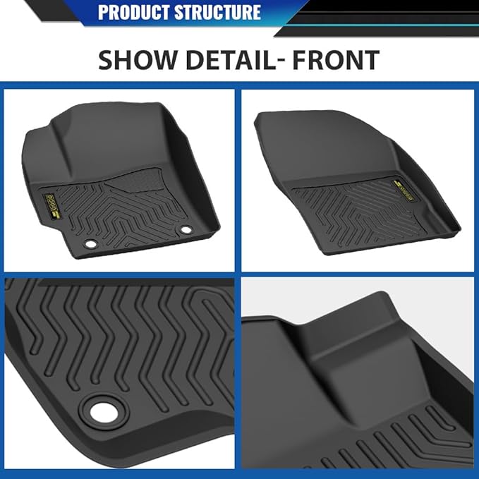 DOTCOM TPE Floor Mats Fit Toyota Corolla Sedan 2020-2024(NOT Fit Hatchback Models),All Weather Full Cover Protection 1st & 2nd Row Floor Liners Cargo Liner Accessories,alfombras para carro 3PCS