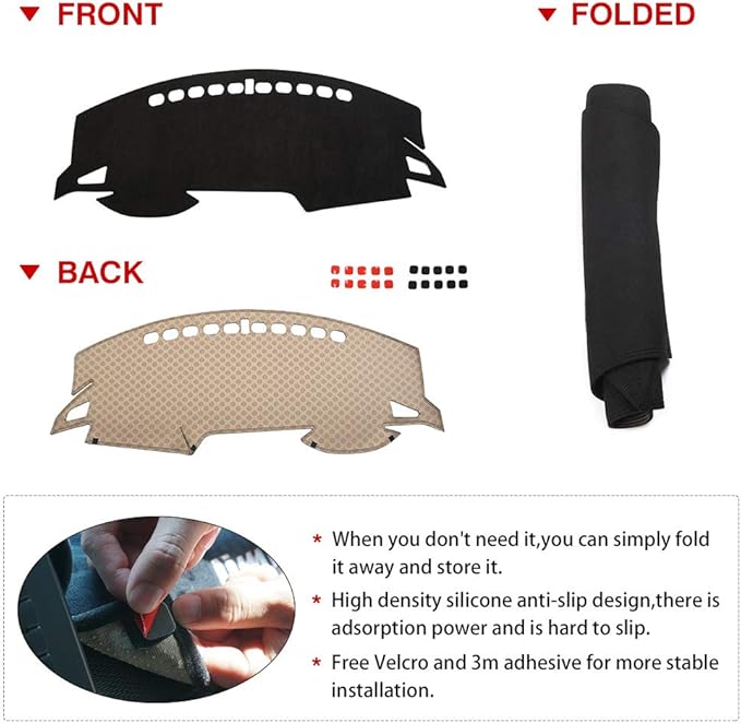 Autorder Dashboard Cover Mat for 2016-2021 Honda Civic Coupe Sedan/Hatchback Accessories Dash Cover Suede Dash Mat Sunshade Glare UV Rays Protector (Not Fit 2022 Civic)