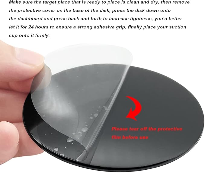 4 Pack 73mm Black Adhesive Dashboard Pad Mounting Disk, Mounting Disk for Suction Cup, Dash Mount Pad, 2.87 Inch Universal Suction Cup Adhesive Disc for GPS, Smartphones, Car Cameras