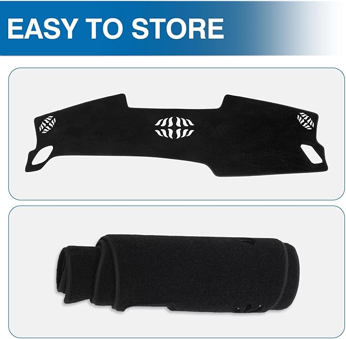 KUST Car Dash Cover for Hyundai Sonata 2024 2025 2026 (Only fits for 12.3-inch Touchscreen) Polyester Dashboard Cover Non-Slip Interior Accessories for Sonata Custom Fit Dash Mat No Glare Black