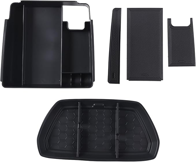 Aunginsy Center Console Organizer Tray Kit Compatible with Nissan Frontier 2022 2023 2024 Pickup Truck Armrest Storage Box & Dashboard Table Tray Storage Box Phone Holder Insert Non-Slip Accessories