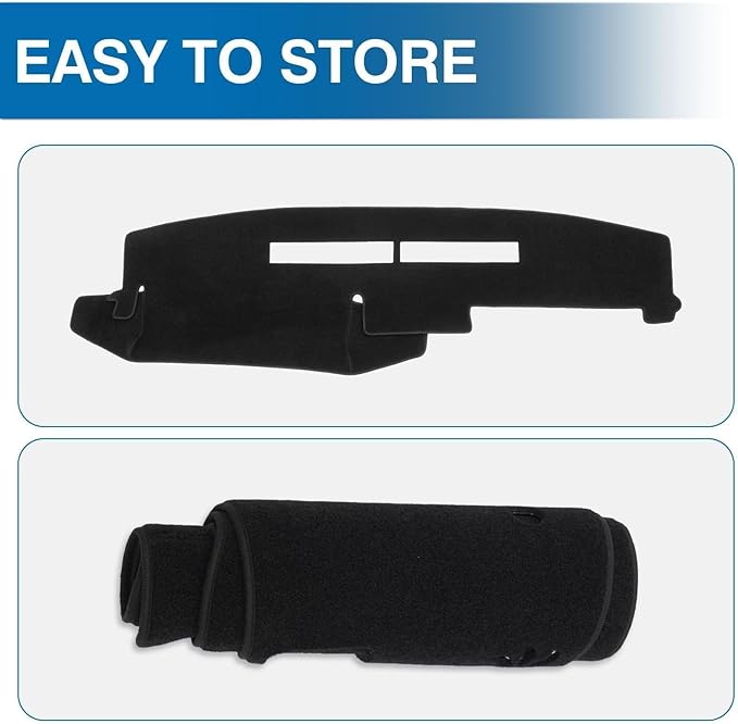 KUST Car Dash Cover for Chevy Chevrolet Silverado/GMC Sierra C1500 C2500 C3500 K1500 K2500 K3500 1988-1994, GMC Yukon/Chevy Blazer Suburban 1992-1994 Dashboard Cover Non-Slip Black