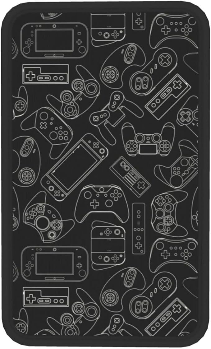 Black Video Game Controller Gamer Player Console Cool Gamepad Auto Center Console Armrest Pad Universal Car Center Console Cover Seat Box Cover for Sedan, Van, SUV, Truck Car Accessorie