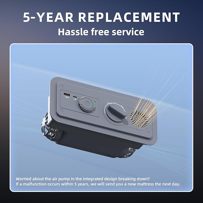 4.5inch Foam Mattress for Tesla Model Y/Juniper / 3, Full Size Bed, Vacuum Compression, Roadtrip, Job Shifts, Nap, Camping, Cigarette Lighter Extend Cord and Eyemask Provided