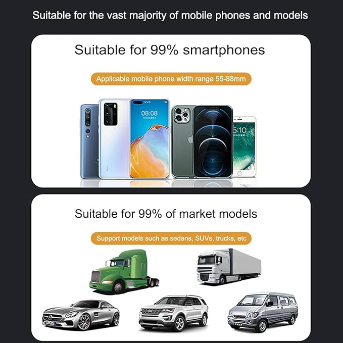 360°Rotatable and Retractable Car Phone Holder, Multifunctional Adjustable Mount, Universal Rearview Mirror Phone Holder for All Mobile Phones (Four clamp)