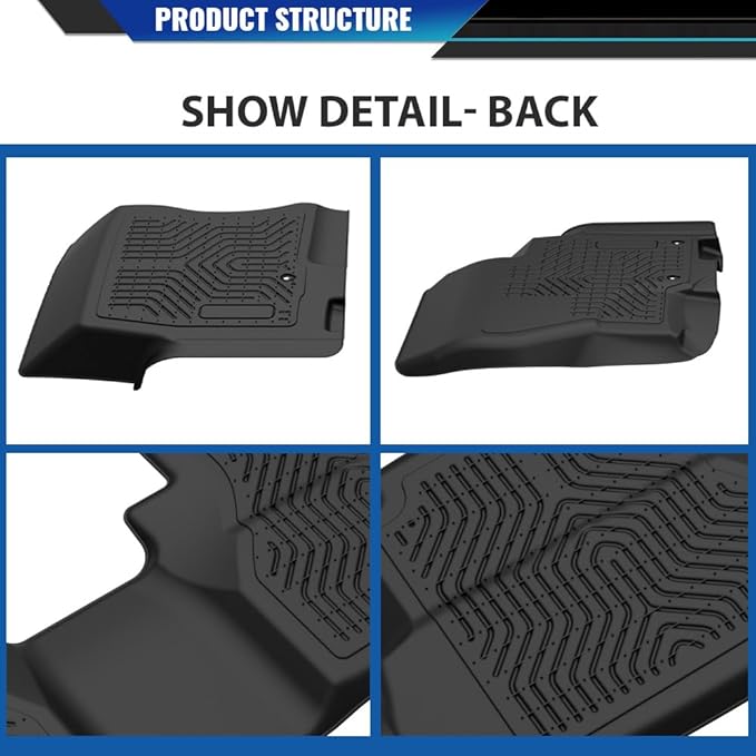 DOTCOM TPE Floor Mats Fit Nissan Frontier Crew Cab 2008-2021 Floor Liners,All Weather Custom Fit Full Cover Protection 1st & 2nd Row Truck Mats Cargo Liner Accessories,alfombras para carro 3PCS