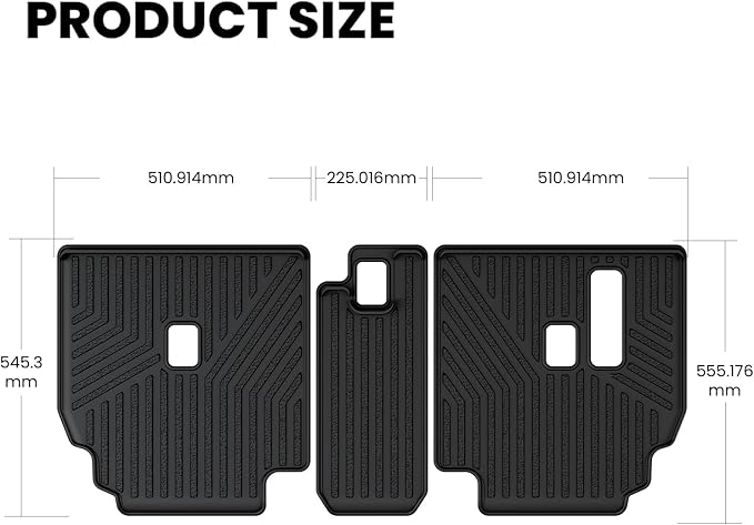 LASFIT Rear Seat Back Protector for Toyota 4Runner 2013-2024 7-Seats Back Cover (Not Fit 5 Seats) | Premium Extra Thick TPE Custom Fit Waterproof 4 Runner Second Row Back Seat Backrest Mat Liner